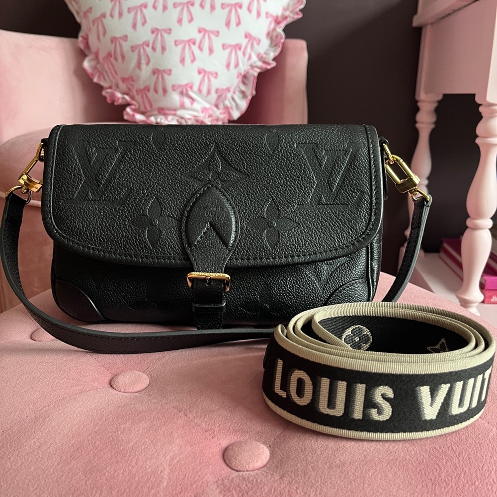Louis Vuitton Diane in black Empreinte leather